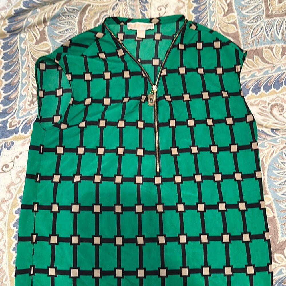 Micheal micheal Kors womens Small sleeveless blouse with gold zipper